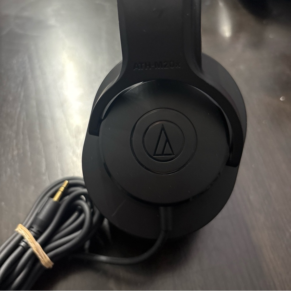 Audio Technica Matte Black Wired Headphones
